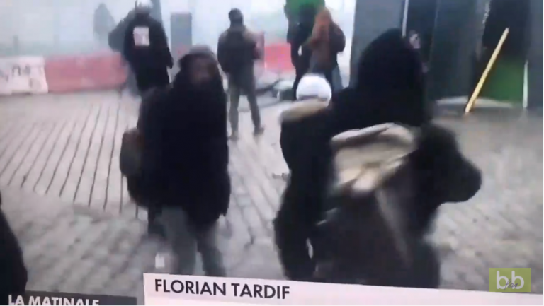 Un manifestant se met KO tout seul en voulant renvoyer une lacrymo à Paris