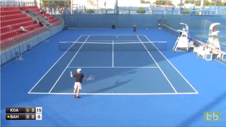 Un joueur de tennis vraiment mauvais participe à un tournoi pro