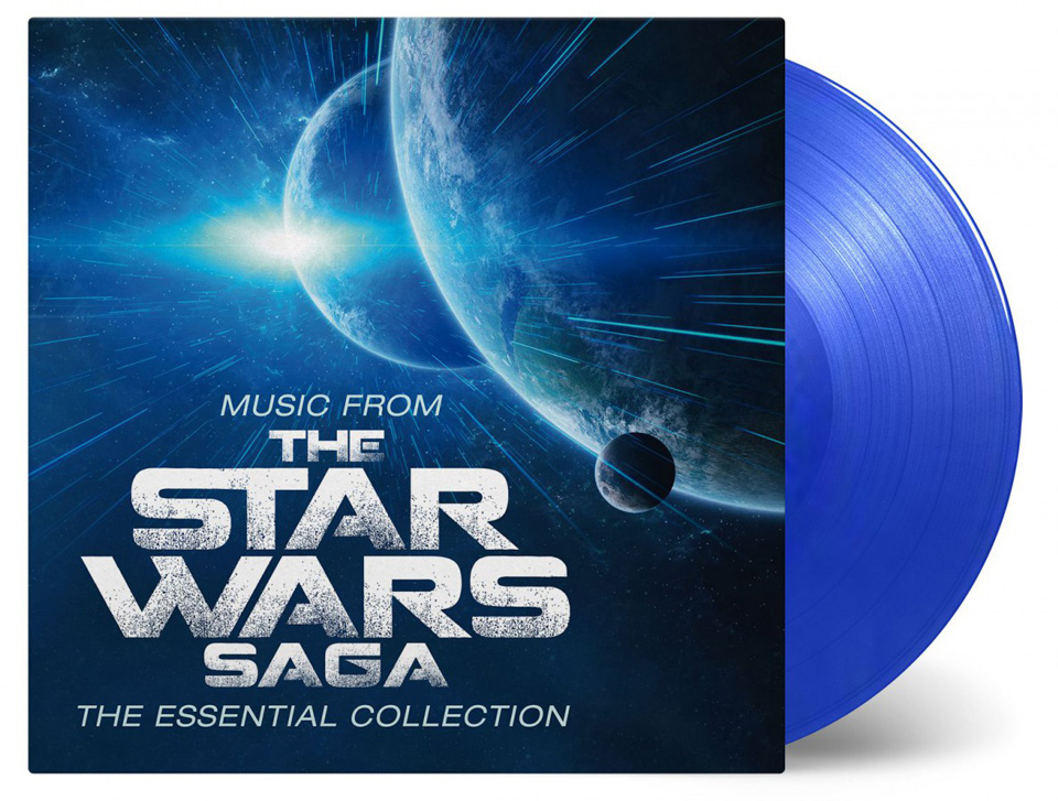 Compilation-musiques-Star-Wars-Saga-Vinyle-bleu-édition-limitée