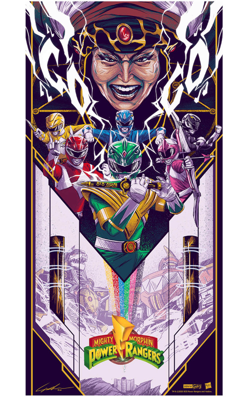 Affiche-Art-Giclée-Hasbro-Power-Rangers-par-Jaren-Hemphill