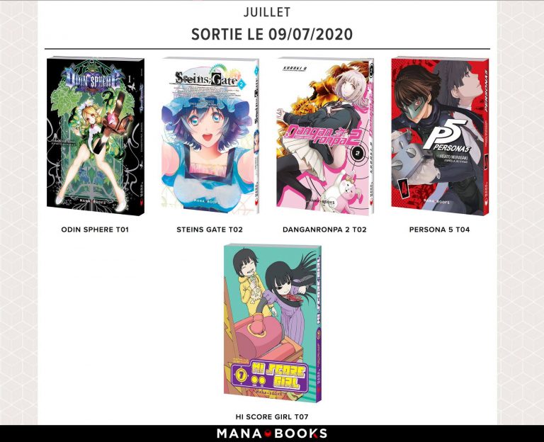 Les sorties mangas de juillet chez Mana Books !