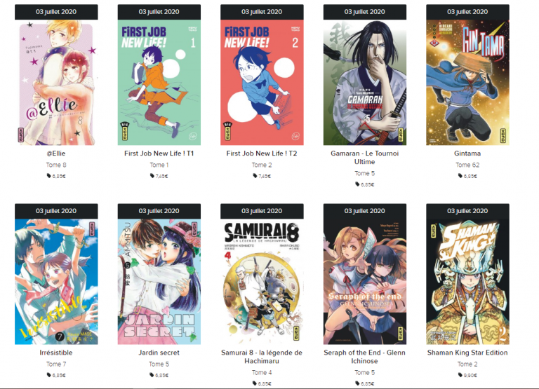 Les sorties mangas du mois de juillet chez Kana Editions !