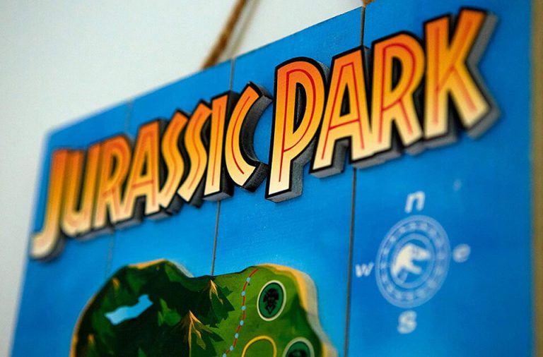 Poster 3D de la carte d’Isla Nublar dans Jurassic Park