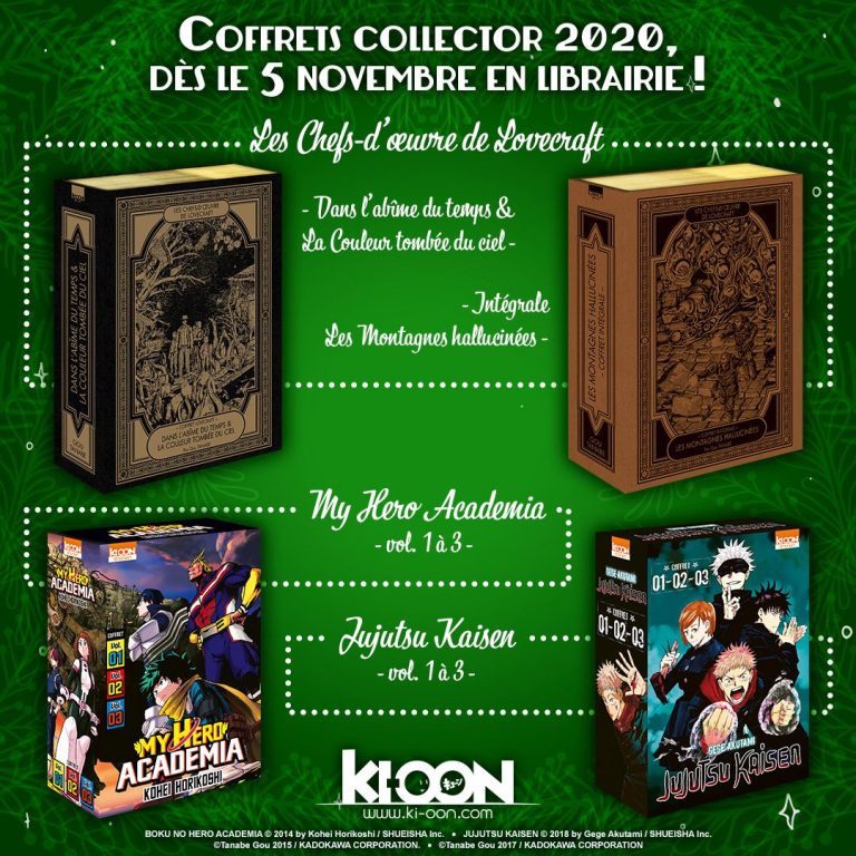 Découvrez les coffrets collector mangas Ki-oon pour la fin d&rsquo;année !