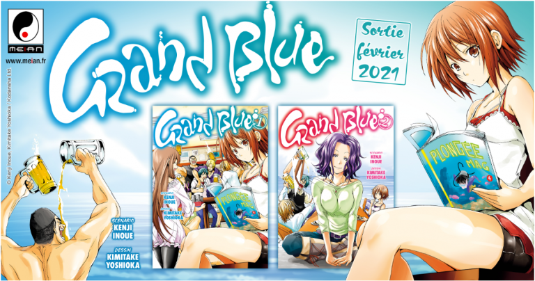 Les éditions Meian présente le manga Grand Blue dans la collection Seinen.