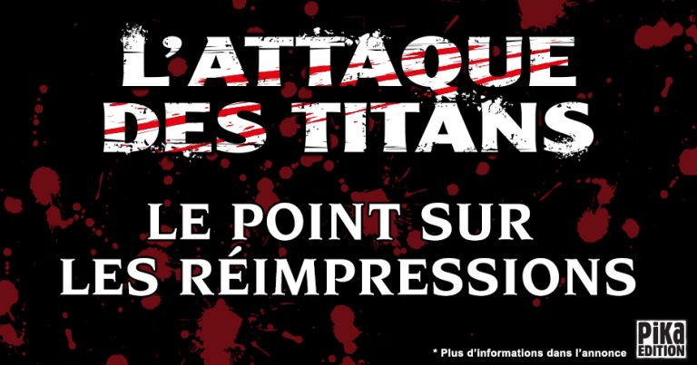 L&rsquo;Attaque des Titans – Les réimpressions du manga arrivent !