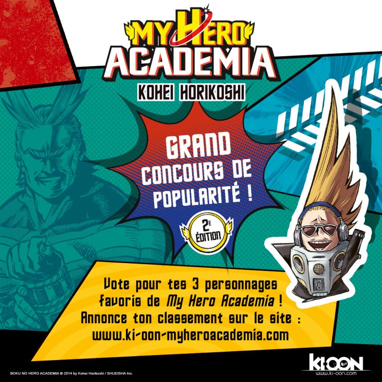 Ki-oon relance le concours de popularité « My Hero Academia » !