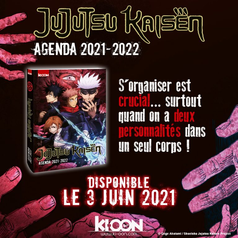 Un agenda « Jujutsu Kaisen », pour une année sans ténèbres !