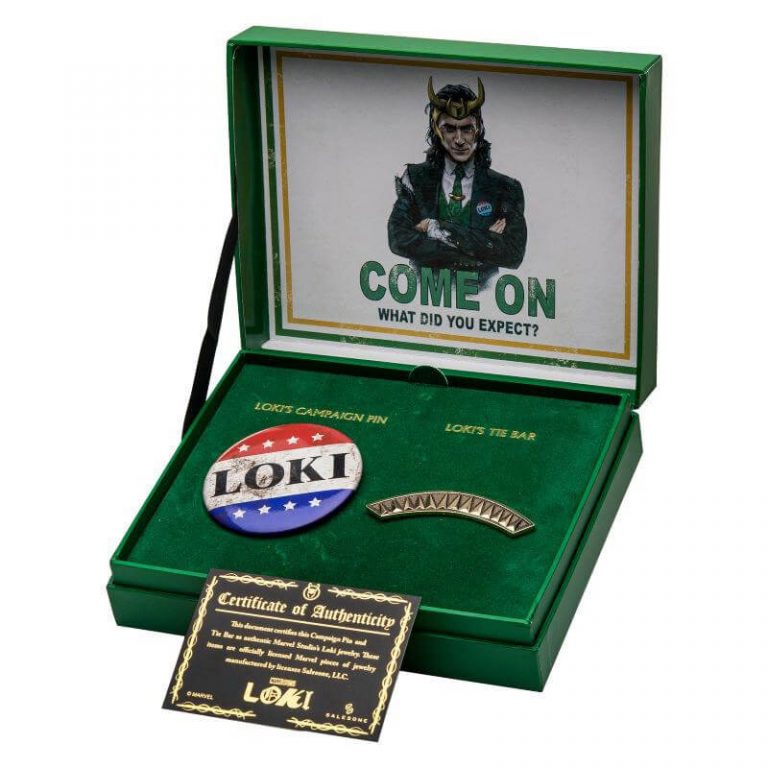Coffret pin&rsquo;s et épingle à cravate Loki