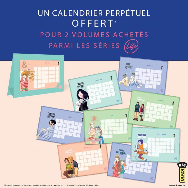 Les éditions Kana vous offre des calendriers !