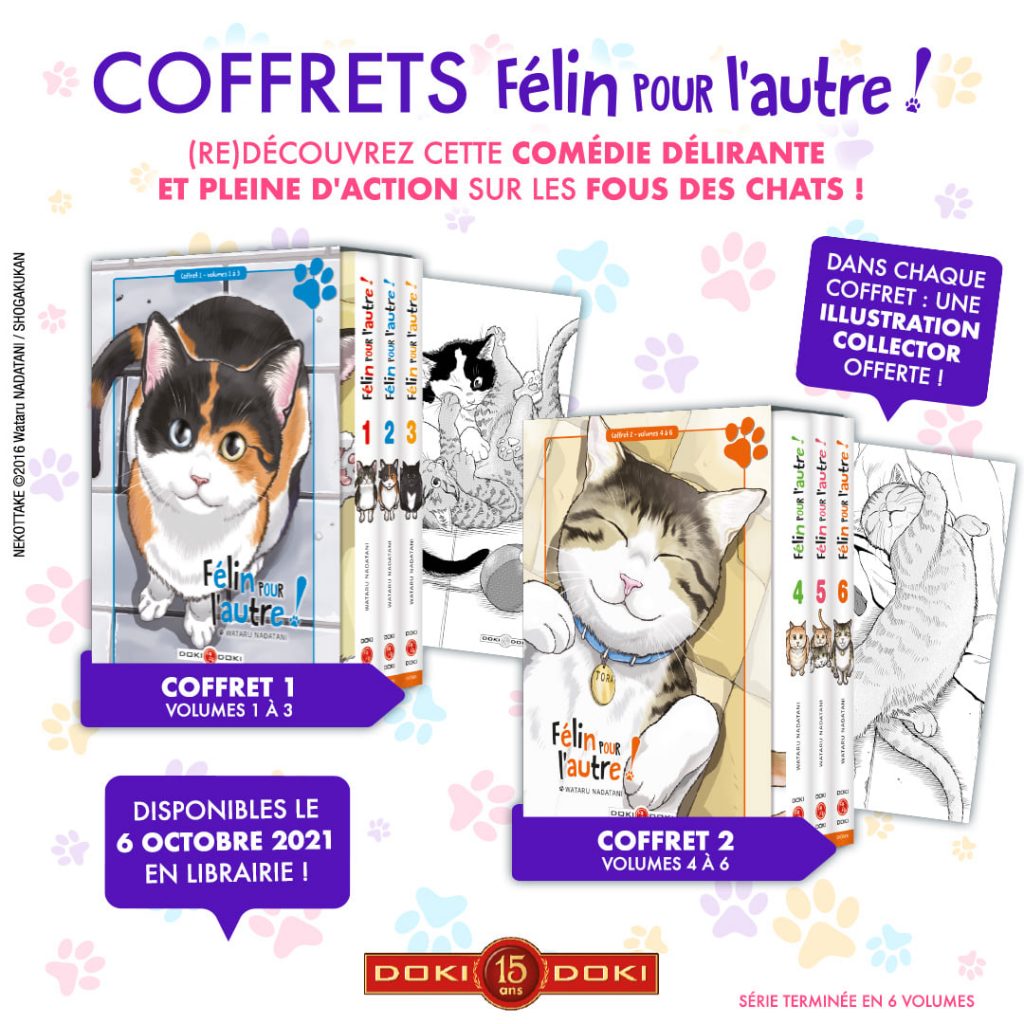 Coffret manga "Félin pour l’autre !" chez DokiDoki Breakforbuzz