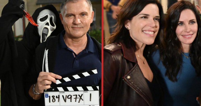 SCREAM avec Neve Campbell, Courteney Cox, David Arquette et les nouveaux membres de la distribution