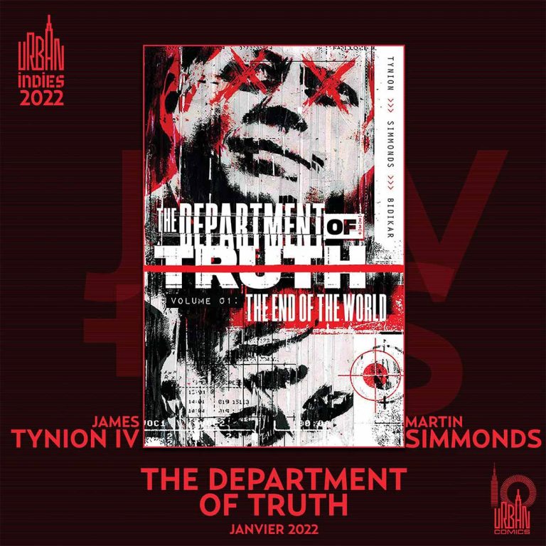 Le comics Department of Truth le 21 janvier 2022 dans le label Urban Indies