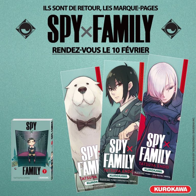 Kurokawa vous offre de nouveaux marque-pages de Spy x Family