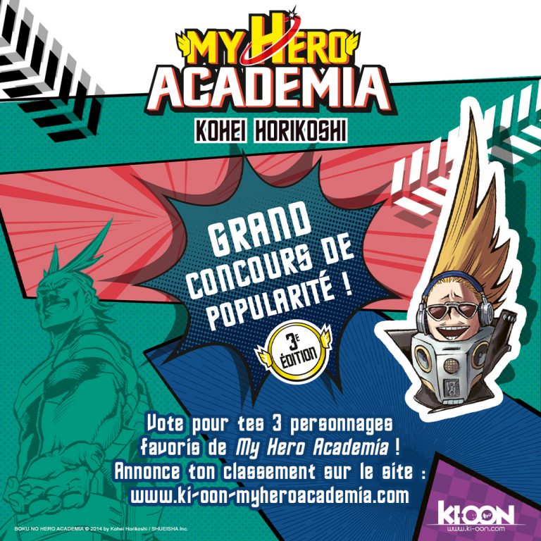 Retour du concours de popularité « My Hero Academia » !