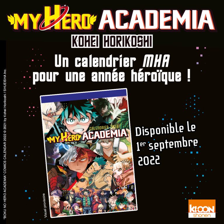 Calendrier « My Hero Academia » 2022-2023 !