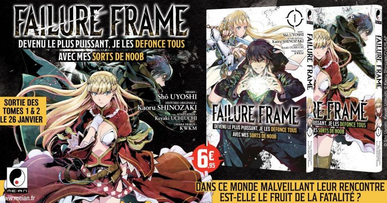 Trailer du manga FAILURE FRAME – Un ISEKAI sombre et cruel chez Meian!