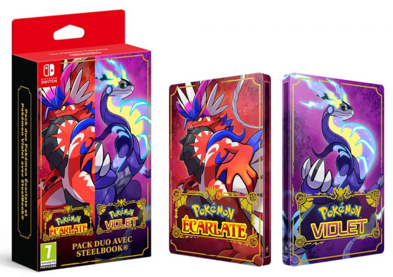 Pokémon Ecarlate et Pokémon Violet – Pack Duo steelbook