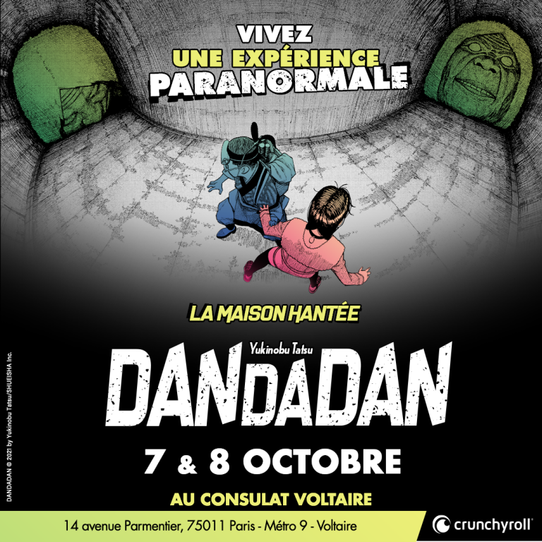 Une maison hantée pour le lancement du manga Dandadan