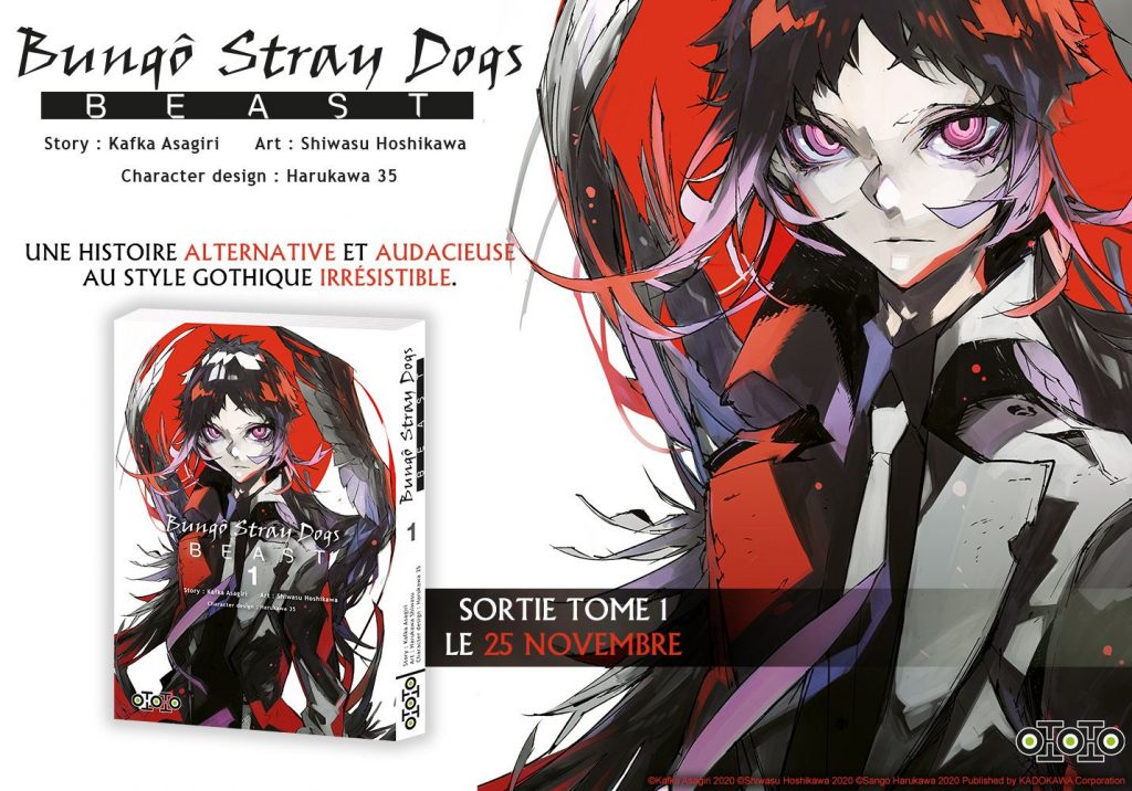 Le manga Bungô Stray Dogs annoncé en France par Ototo - Breakforbuzz