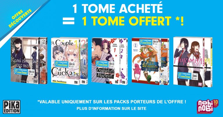 Opération 1 tome acheté = 1 tome offert chez Pika et nobi nobi!