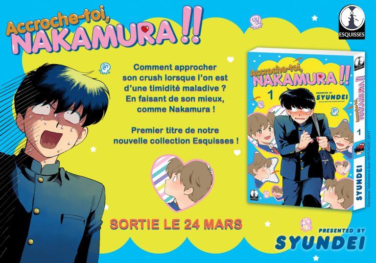 Le manga Accroche-toi, Nakamura !! à paraître dans la nouvelle collection « Esquisses » des éditions Taifu Comics