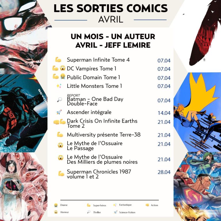 Checklist comics Avril 2023 – Urban Comics