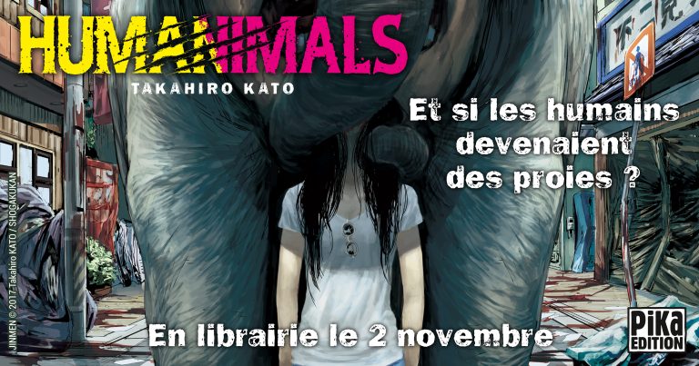 Explorez l&rsquo;univers effrayant du manga Humanimals avec Pika Édition en novembre !