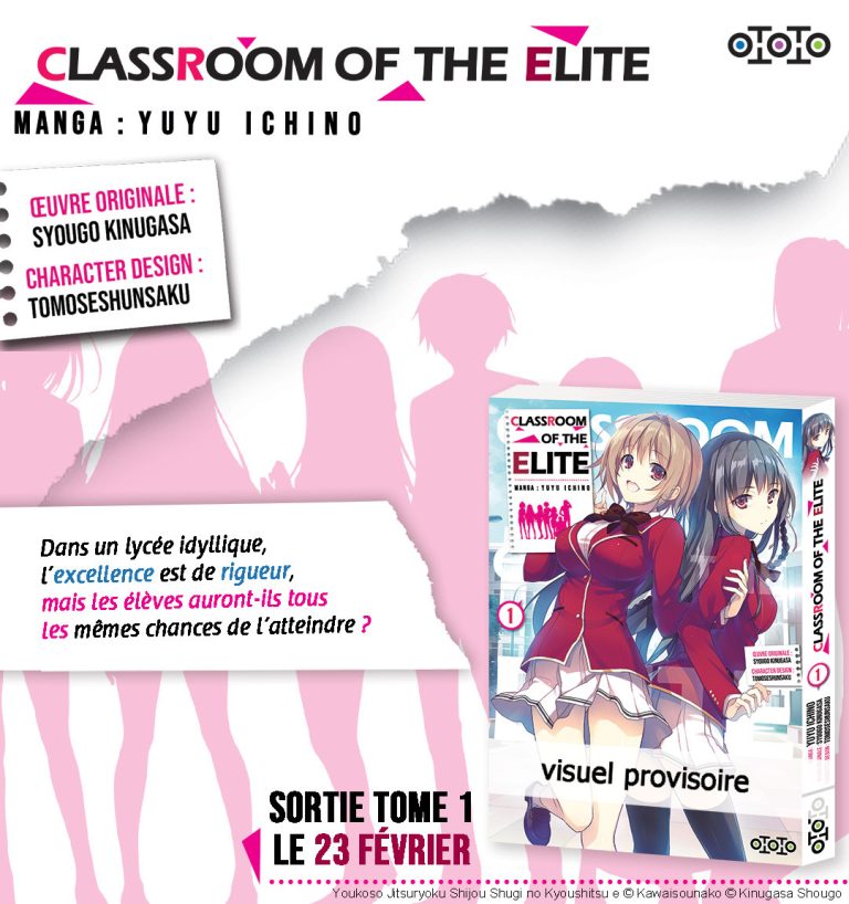 Arrivée imminente en France du manga « Classroom of the Elite » chez Ototo
