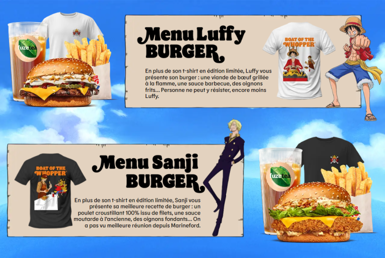 Burger King célèbre les 25 ans de One Piece avec des burgers inédits et une collection exclusive!