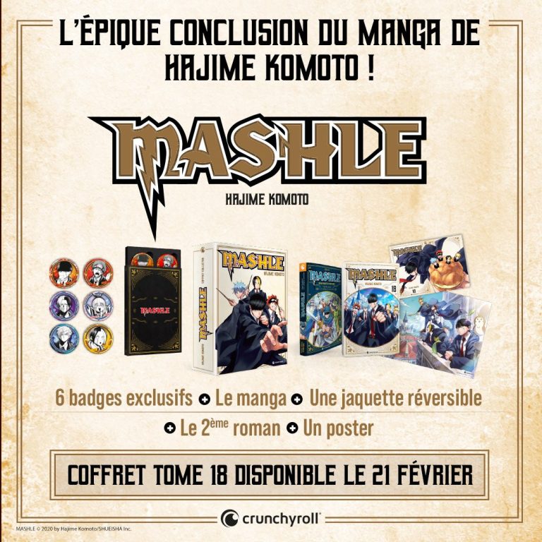Mashle – Tome 18 : Découvrez le coffret collector épique en librairies le 21 Février !