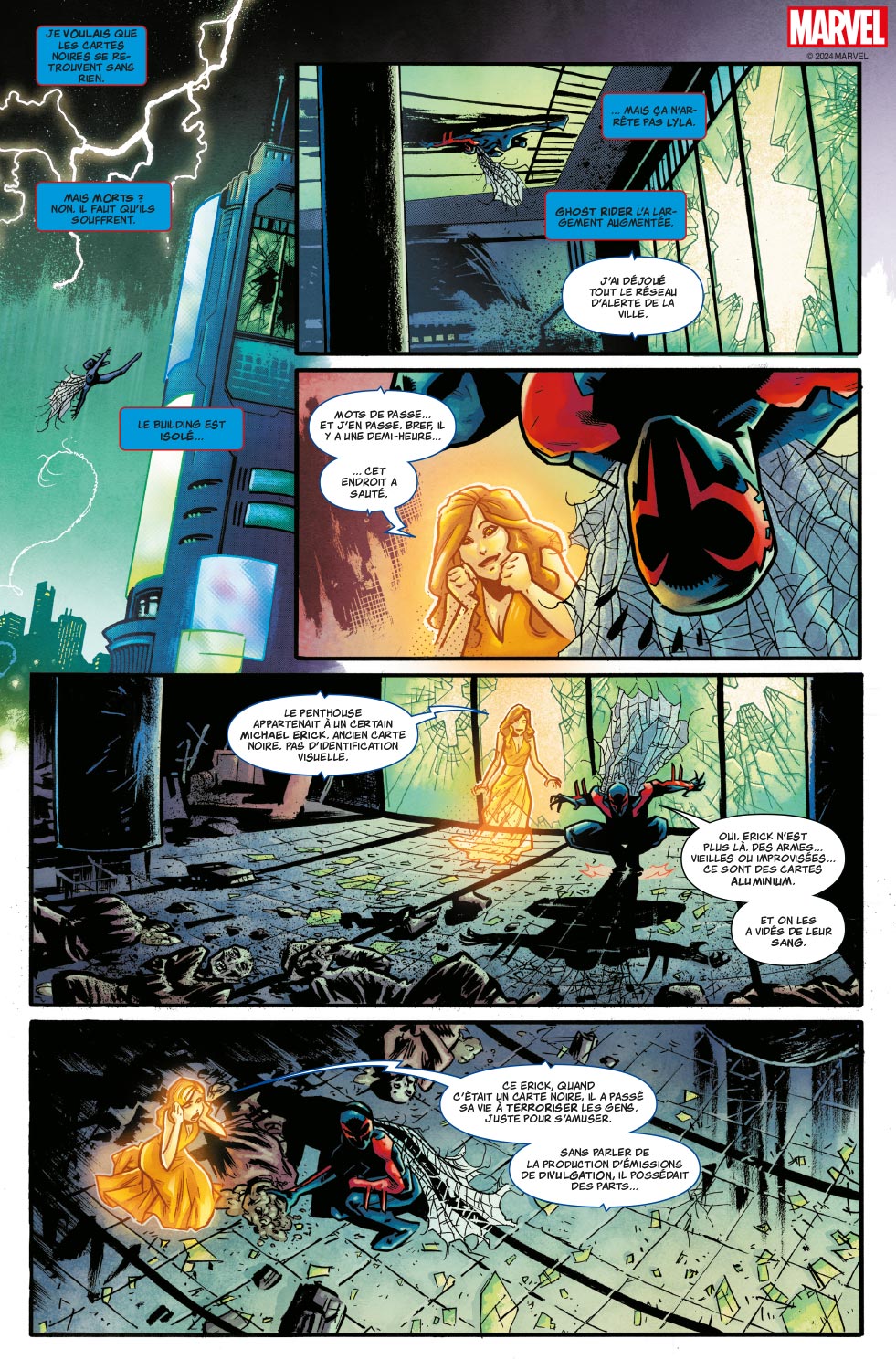 Extrait Comics Spider Man 2099 Dark Genesis 100 Marvel Panini 