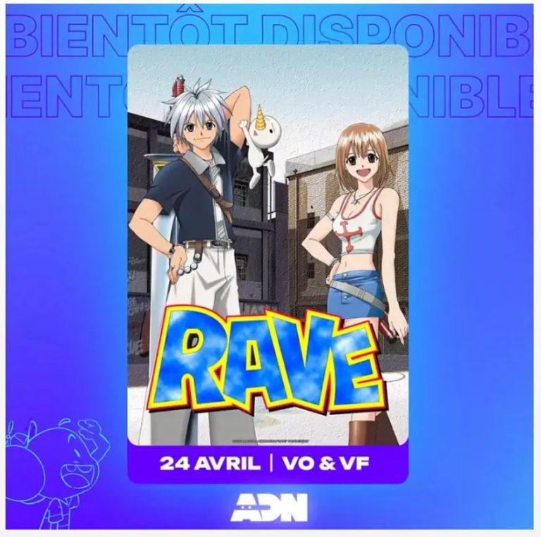 ADN annonce l’arrivée de l’anime Rave dans son catalogue dès le mois prochain !