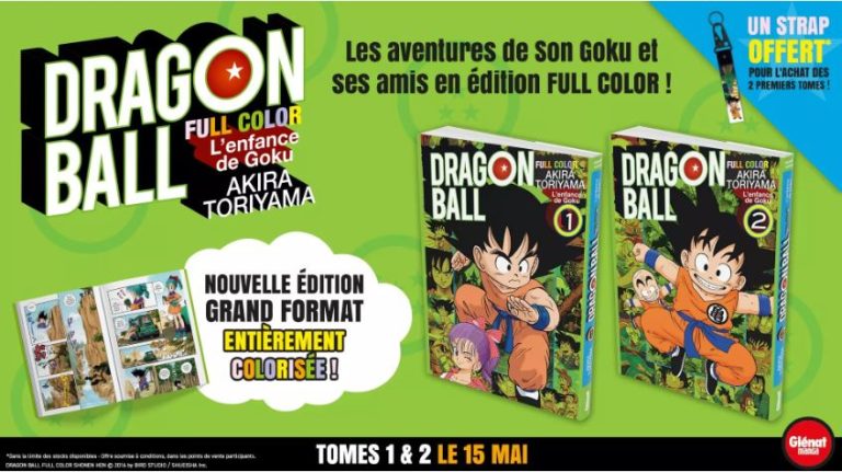 Sortie imminente des volumes 1 et 2 de l’édition Full Color de Dragon Ball : Obtenez un strap exclusif !