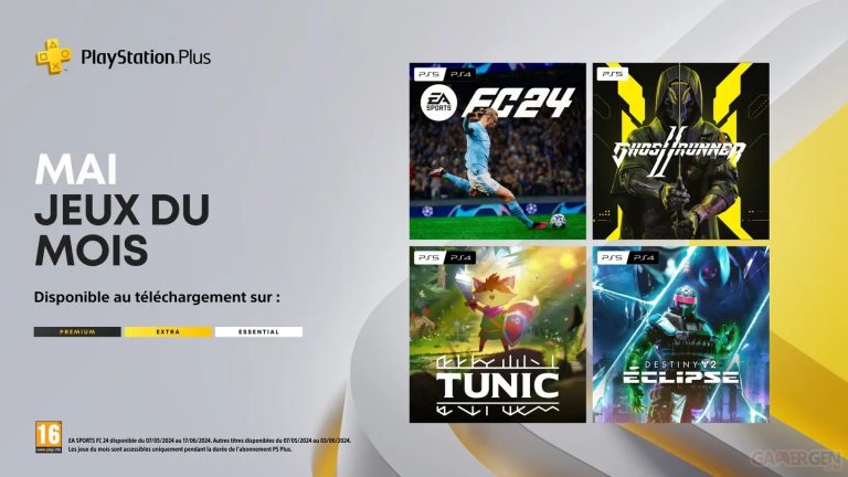 Les jeux du catalogue PlayStation Plus de mai 2024
