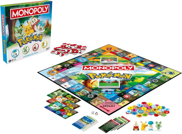 Monopoly Pokémon Edition Gioco Da Tavolo In Tedesco - Cattura 48 Pokémon, 4 Pedine Esclusive: Felori, Croco, Kwak E Pikachu, Gioco Di Strategia Per Famiglie