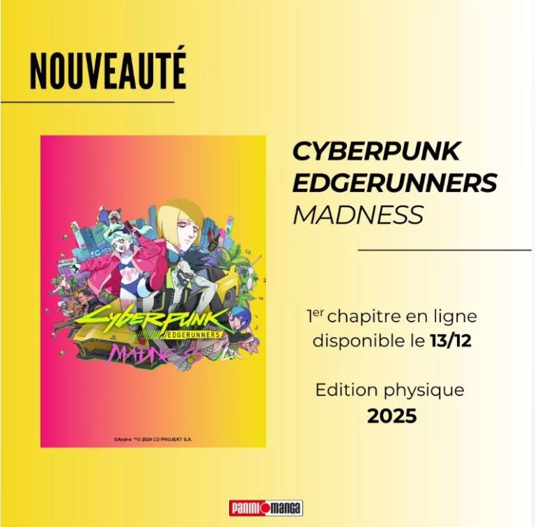 Cyberpunk : Edgerunners MADNESS arrive en France – Panini dévoile le manga préquel