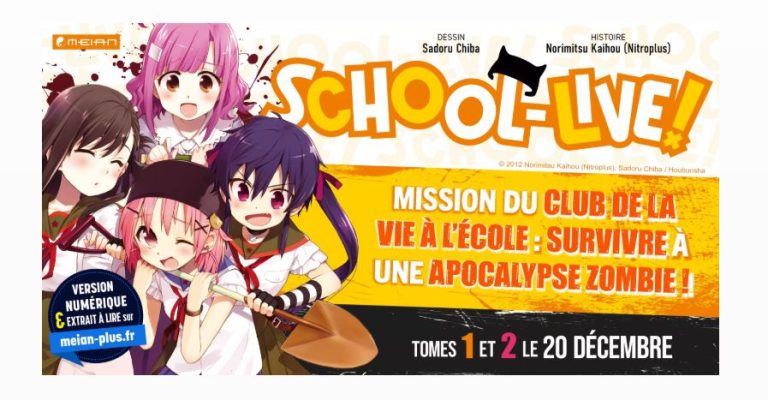 Le manga School-Live! débarque en France grâce à Meian