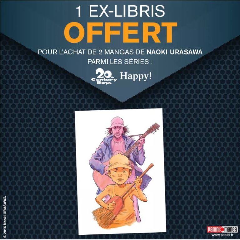 Panini offre des ex-libris exclusifs de Naoki Urasawa