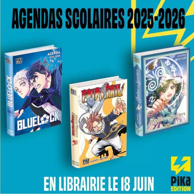Pika dévoile ses agendas scolaires 2025-2026 aux couleurs de vos mangas préférés