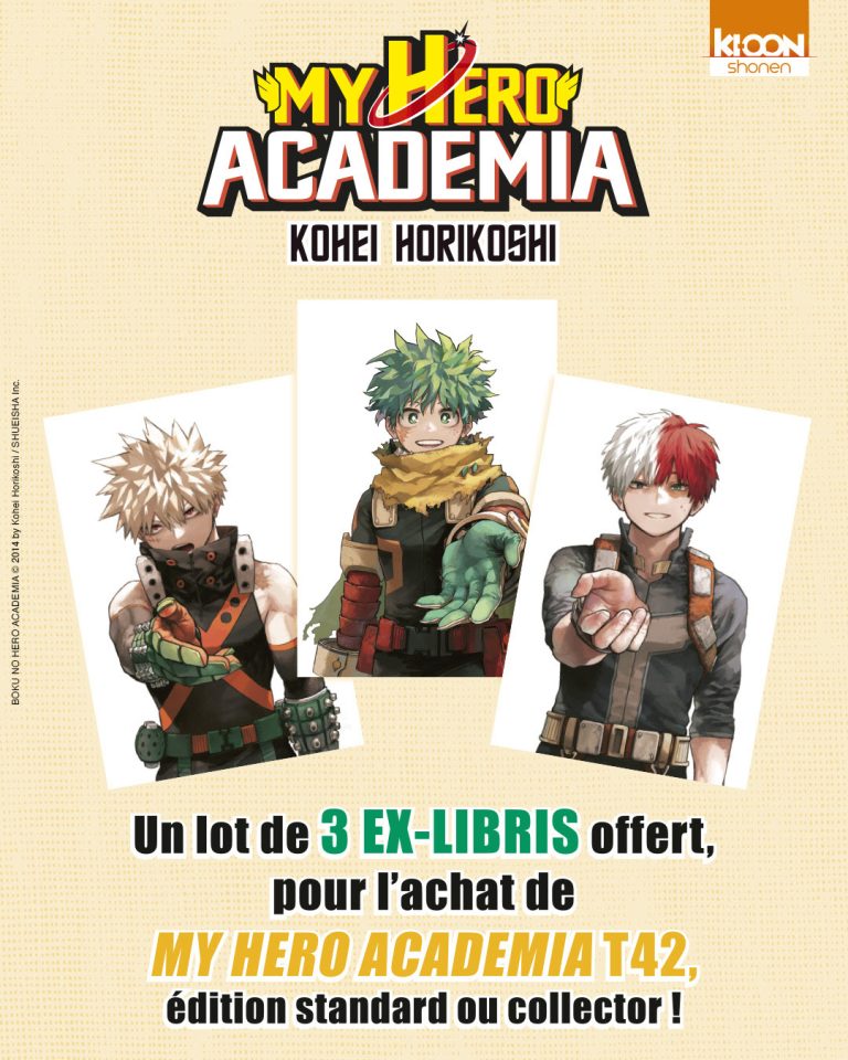 My Hero Academia : 3 ex-libris exclusifs offerts en librairie !