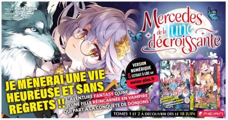 Meian annonce le manga Mercedes de la Lune Décroissante – Un isekai captivant !