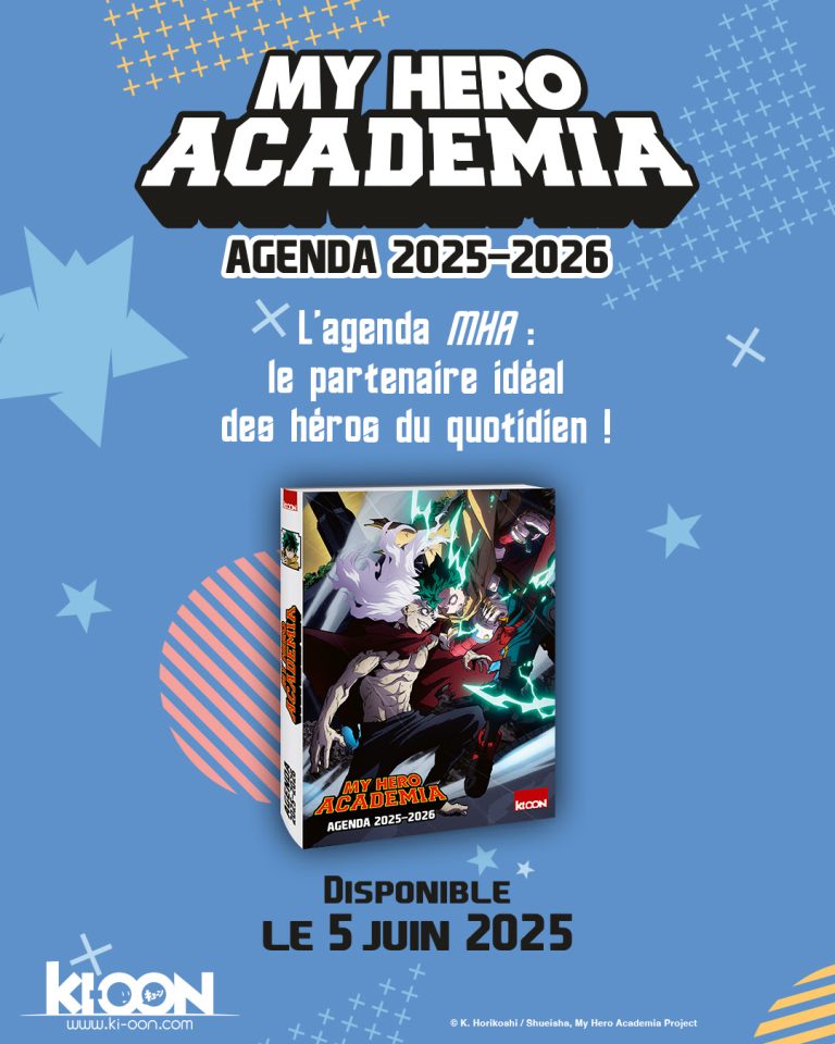 Les agendas Ki-oon 2025-2026 débarquent avec My Hero Academia et Les Carnets de l’apothicaire !