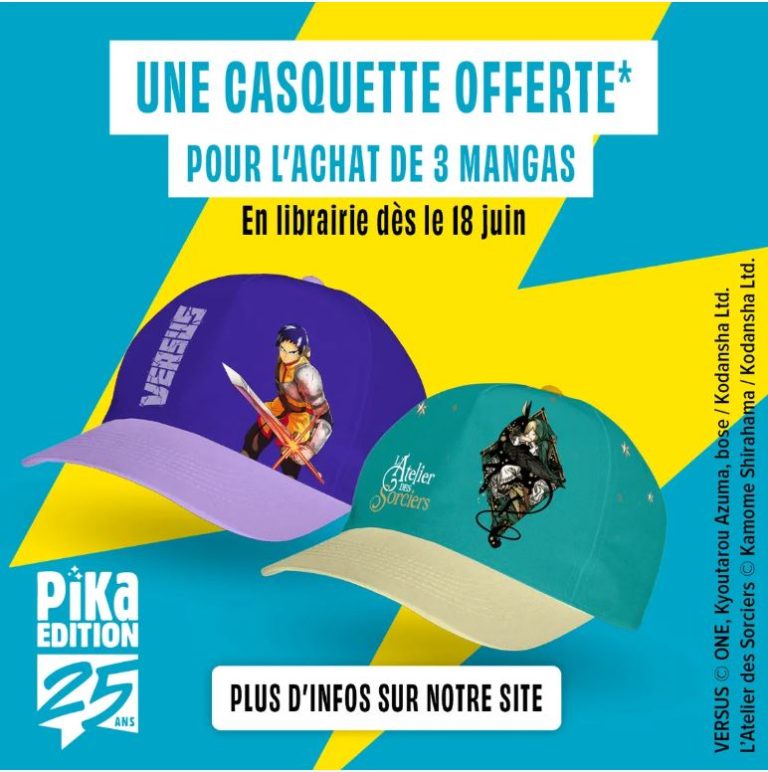 Des casquettes collector offertes par Pika Edition dès le 18 juin !