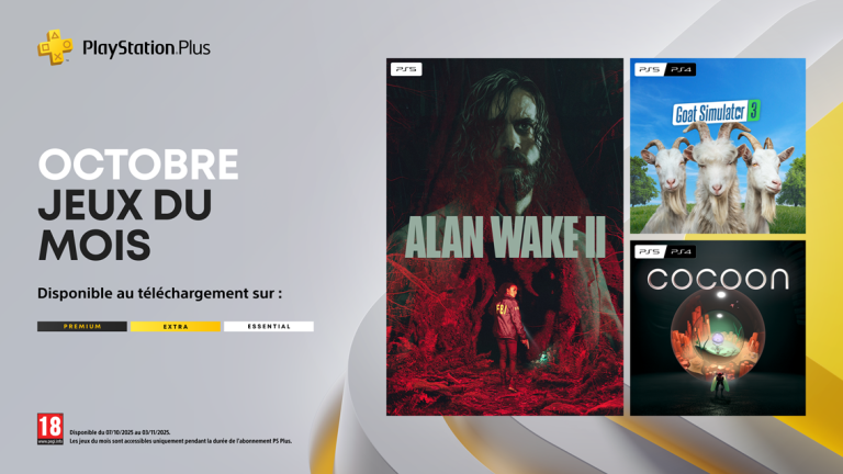 🎮 PlayStation Plus : les jeux du mois d’octobre 2025 dévoilés