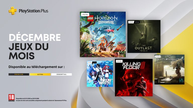 🎮 PlayStation Plus : Les jeux du mois de décembre 2025