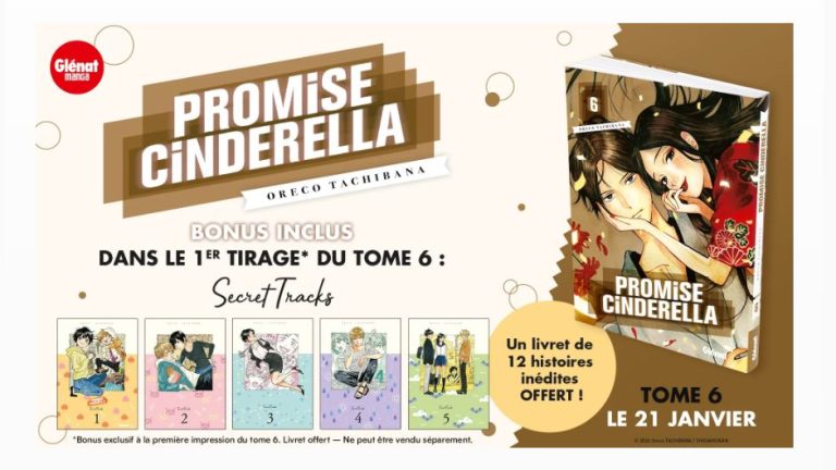 📘 Promise Cinderella : un livret bonus offert avec le tome 6 chez Glénat