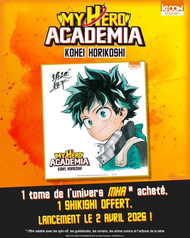 🎁 Un shikishi My Hero Academia offert en librairie : l’opération collector pour les fans en avril