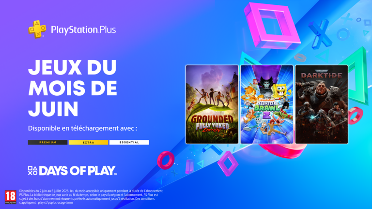 PlayStation Plus : les jeux offerts du mois de juin 2026 dévoilés par PlayStation