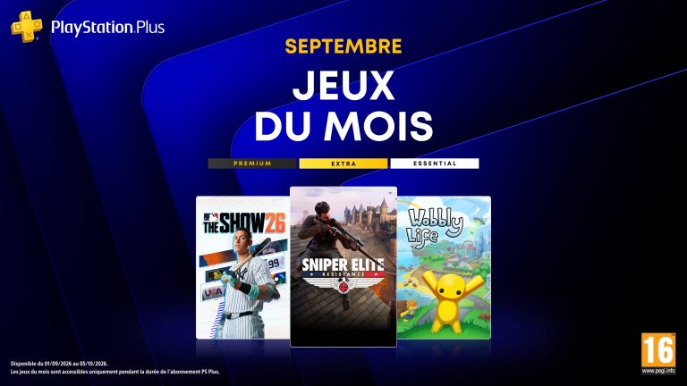 PlayStation Plus : Les jeux du mois de septembre 2026